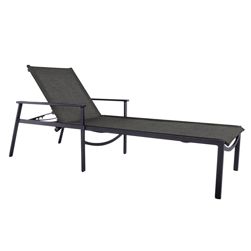 Marin Outdoor Chaise Lounge, Graphite, Logan Graphite