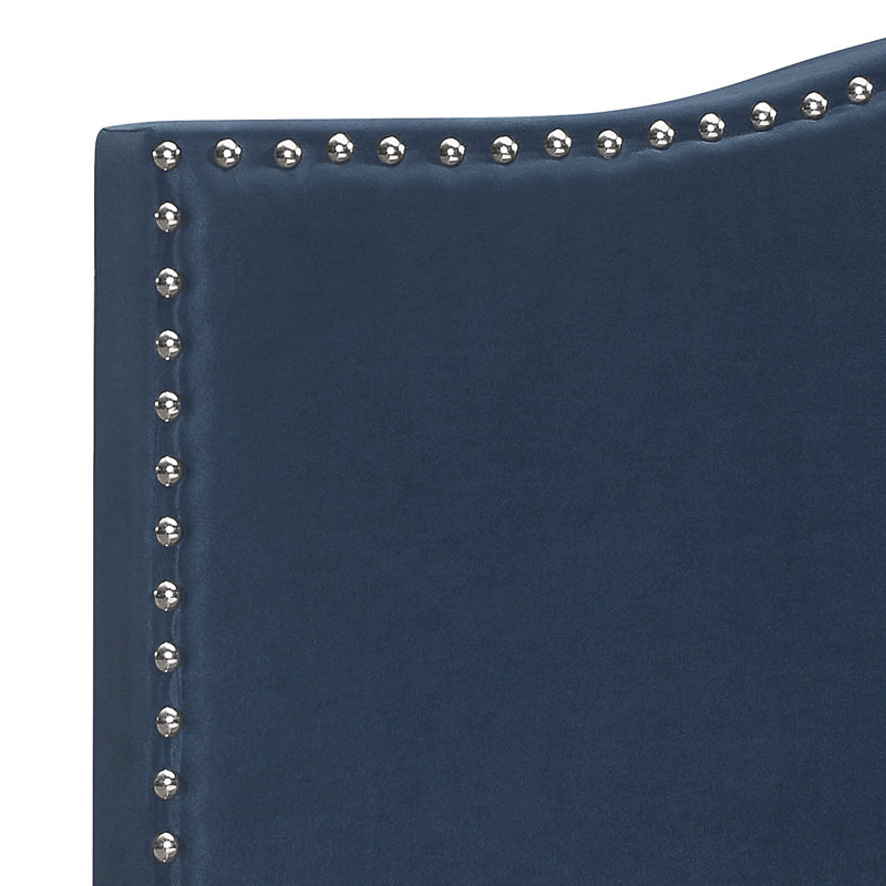 Vyron Upholstered Headboard, King, Fog Polyester