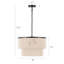 18" 3-Light Dimmable Drum Chandelier-170266528-195960448