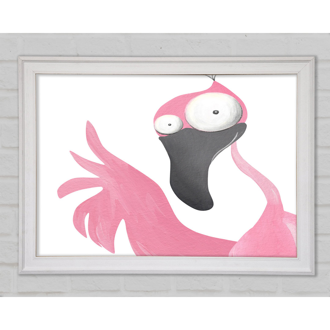 Gerahmtes Leinwandbild The Pink Flamingo