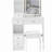 29.2" Small Size Left Drawer Desktop Vanity Table + Cushioned Stool, Large Sliding, Touch Control, Tri-color Switching, Brightness Adjust LED Mirror, High Capacity Storage, Suitable for Small Space