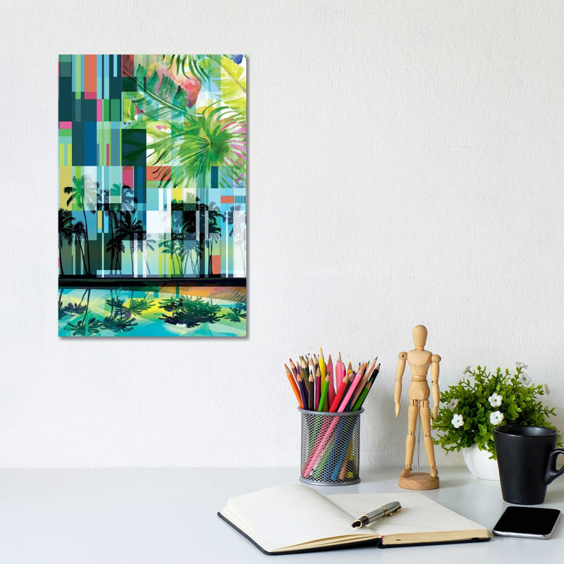 Mid Century Modern Palms IV by Irena Orlov - Wrapped Canvas Print, 20.32 cm H x 30.48 cm W