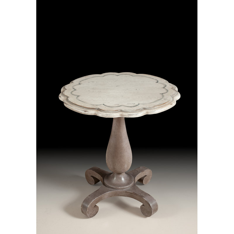 Solid Wood Pedestal End Table