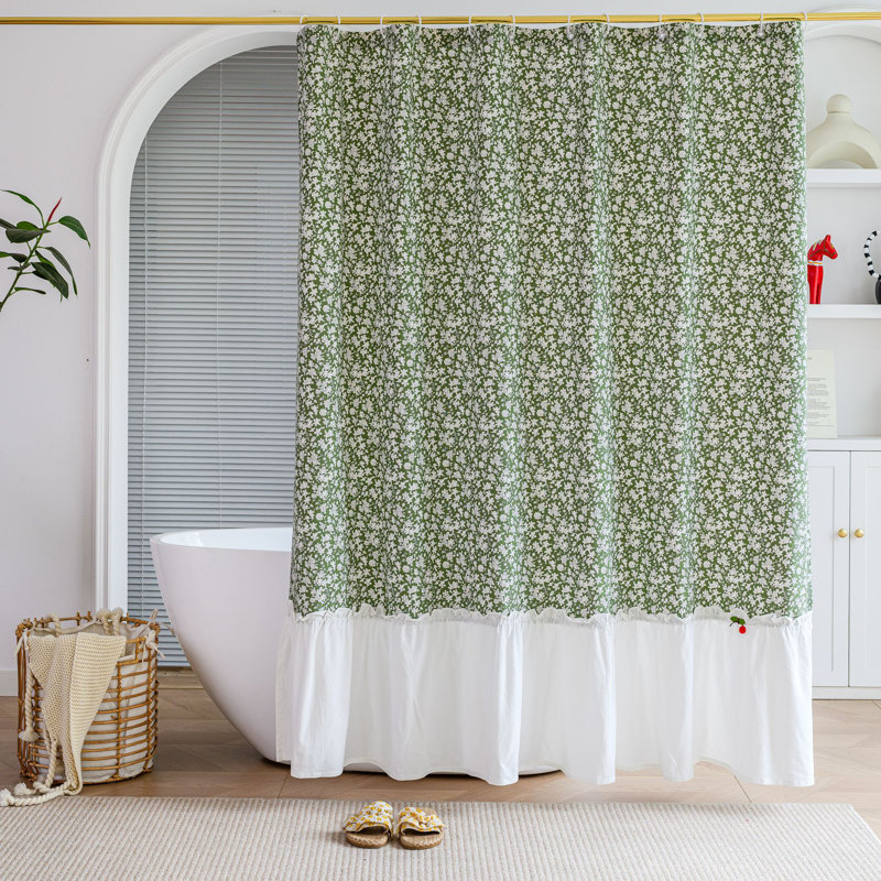 Rideau de douche imprimé, Vert