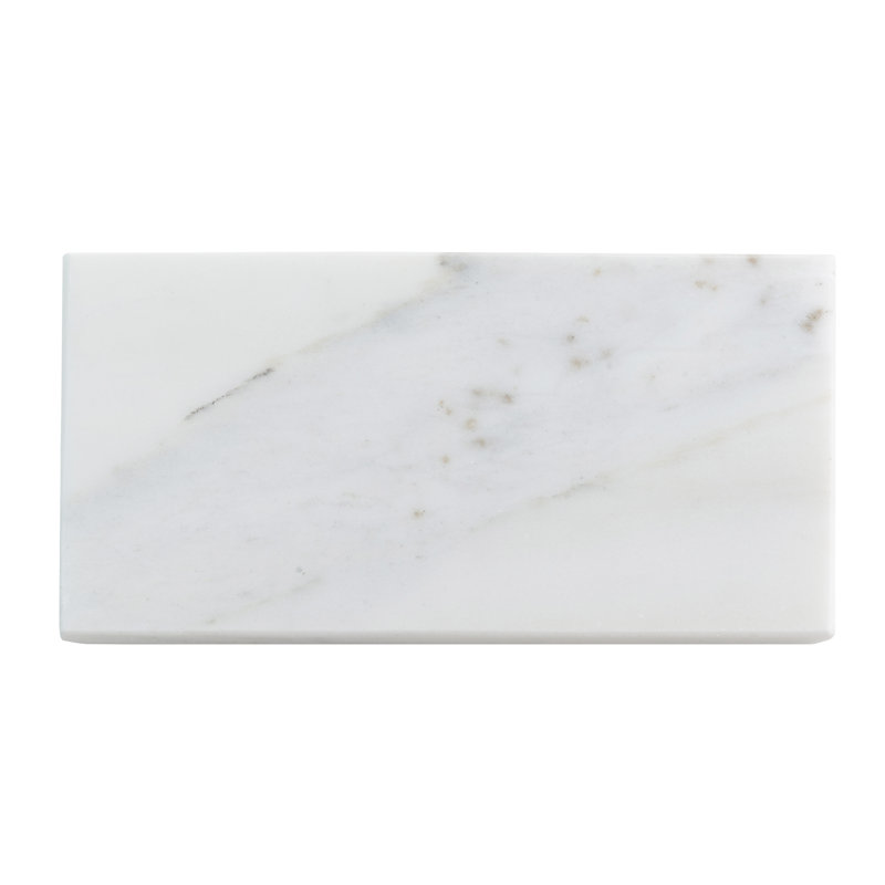 3" x 6" Marble Look Subway Wall & Floor Tile, White