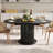 43-59" Extendable Round Dining Table For 4-6 People, Farmhouse Kitchen Table-1695058141