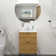 White Three Faucet Hole Drop In Bathroom Sink Ceramic Bathroom Vanity Basin With Overflow