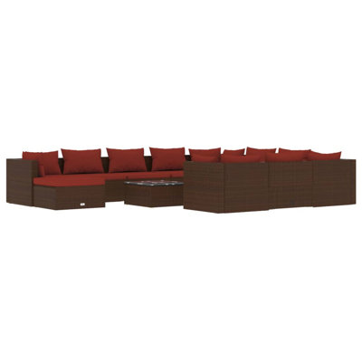 23.6" Wide Square Patio Sectional Set with Cushions