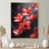 Toile avec cadre flottant or