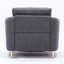 Fauteuil d'appoint gris à dossier lâche
