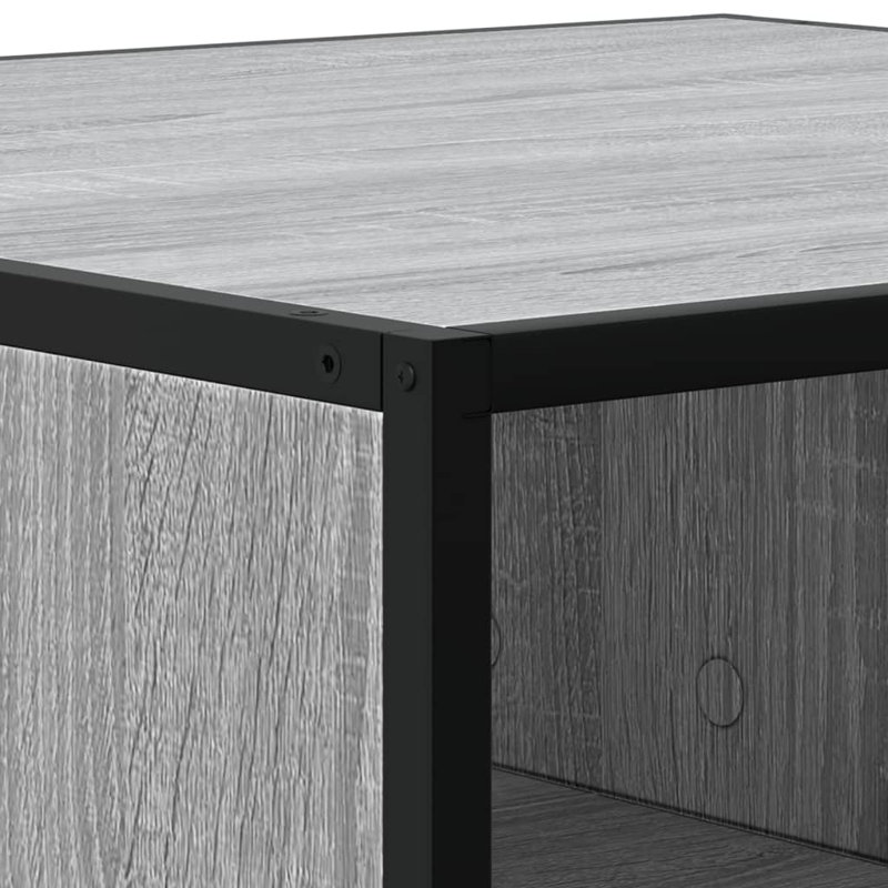 Coffee Table with Storage, 30" H x 80" L x 80" W, Grey 