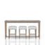 Console en verre avec 3 tabourets