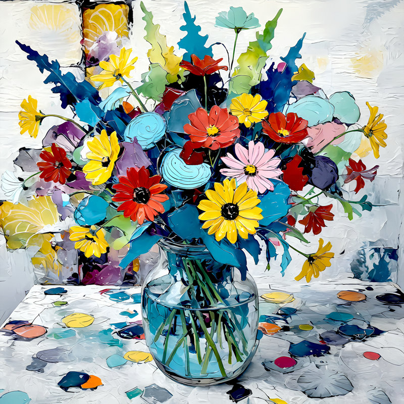 Floral Rhapsody, 36" H x 36" W