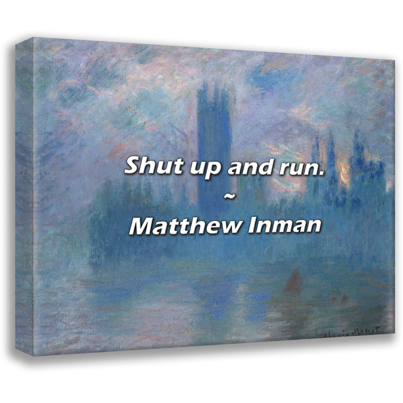 Citation de Matthew Inman: Tais-toi et cours., H 26 po x l 32 po