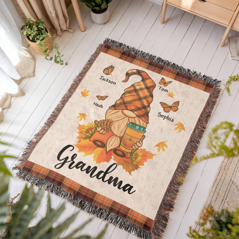 Couverture tissée personnalisable Grandma, 50 po x 60 po
