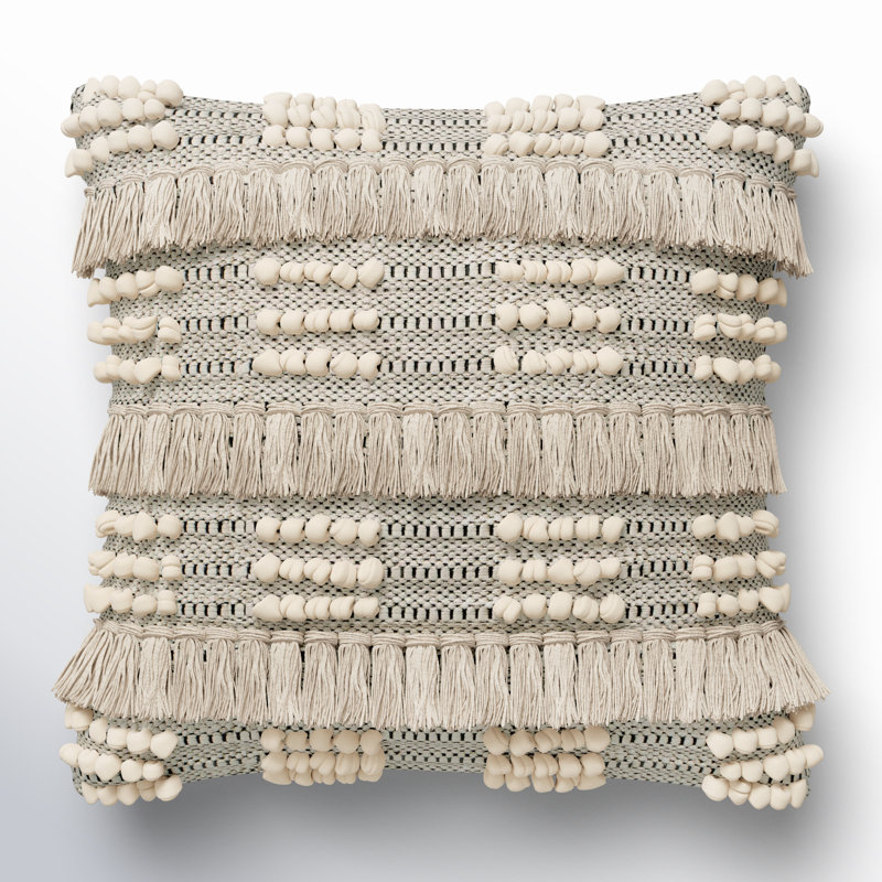 Venora Square Cotton Throw Pillow, Polyester/Polyfill, 18" x 18"