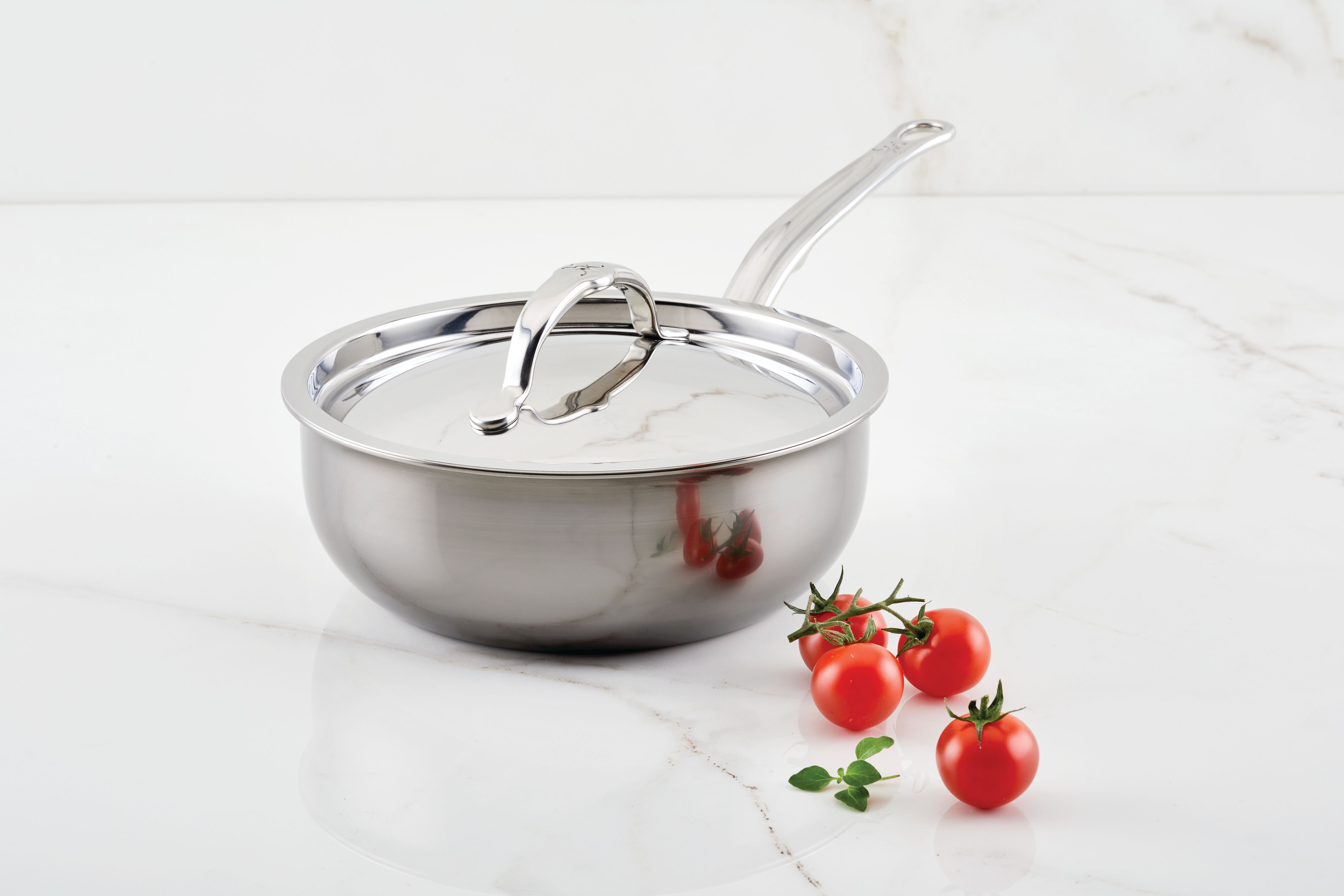 Hestan NanoBond Titanium Chef's Pan, 14-Inch, Stainless Steel on