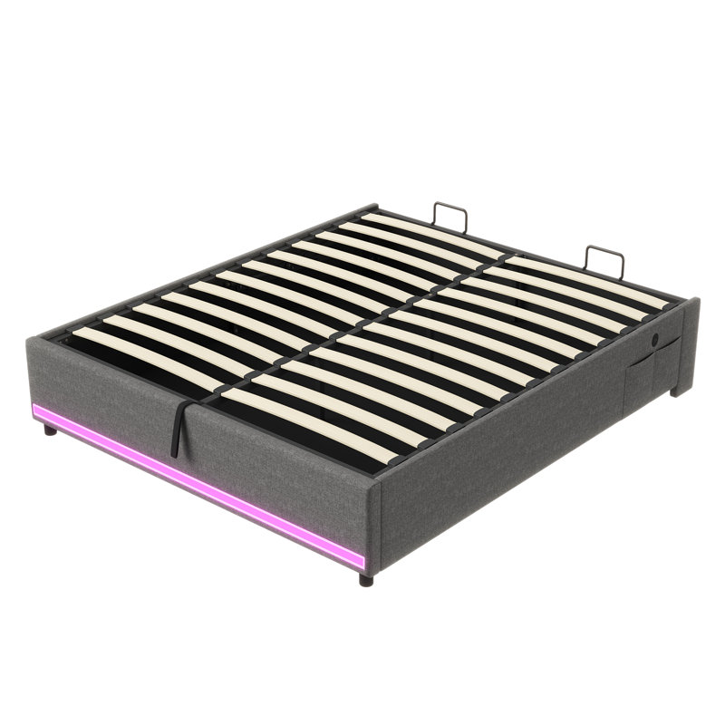 Upholstered Ottoman Storage Bed, Kingsize (5')