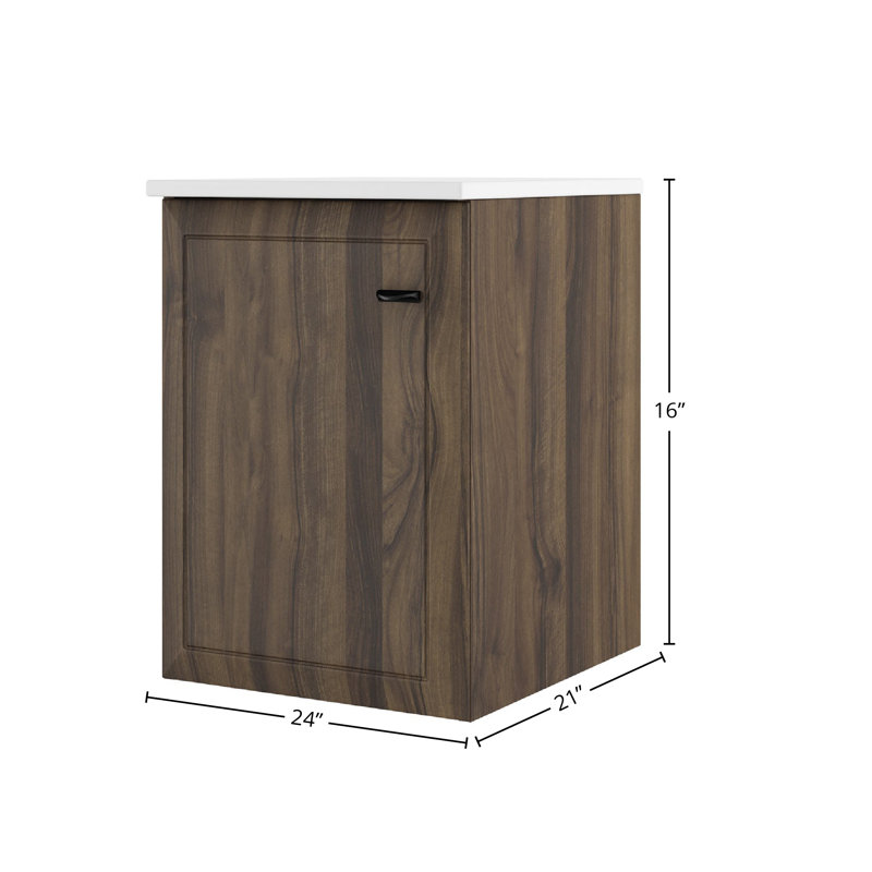Armoire latérale inférieure 1 porte Gosman, Marron foncé
