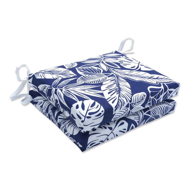 Coussin de coussin pour chaise Delray, Bleu marine, L 16 po x P 18,5 po