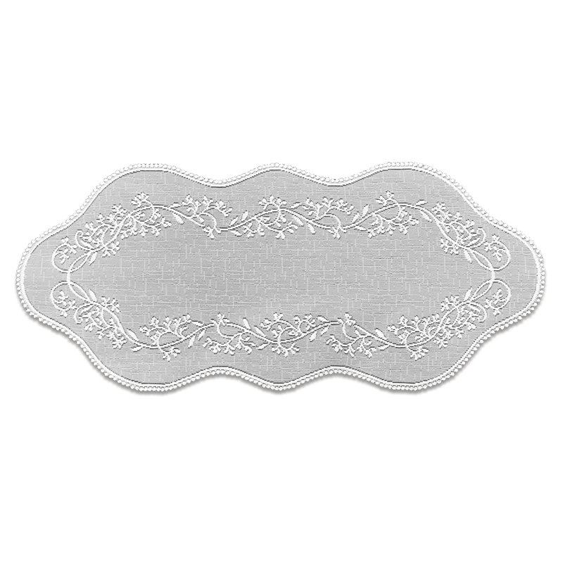 Chemin de table Medena, L 72 po x l 14 po, Blanc