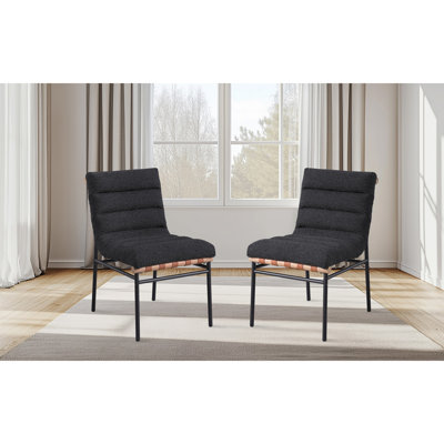 Ensemble de 2 chaises de salle à manger Lahni Boucle