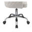 Chaise de bureau pivotante champagne et chrome