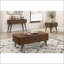 Table basse à finition noyer avec 2 portes tambour et amp; Tablettes pour le salon, rangement peu encombrant