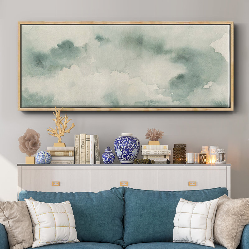 Ocean Impression III- Framed Canvas, 24" H x 60" W