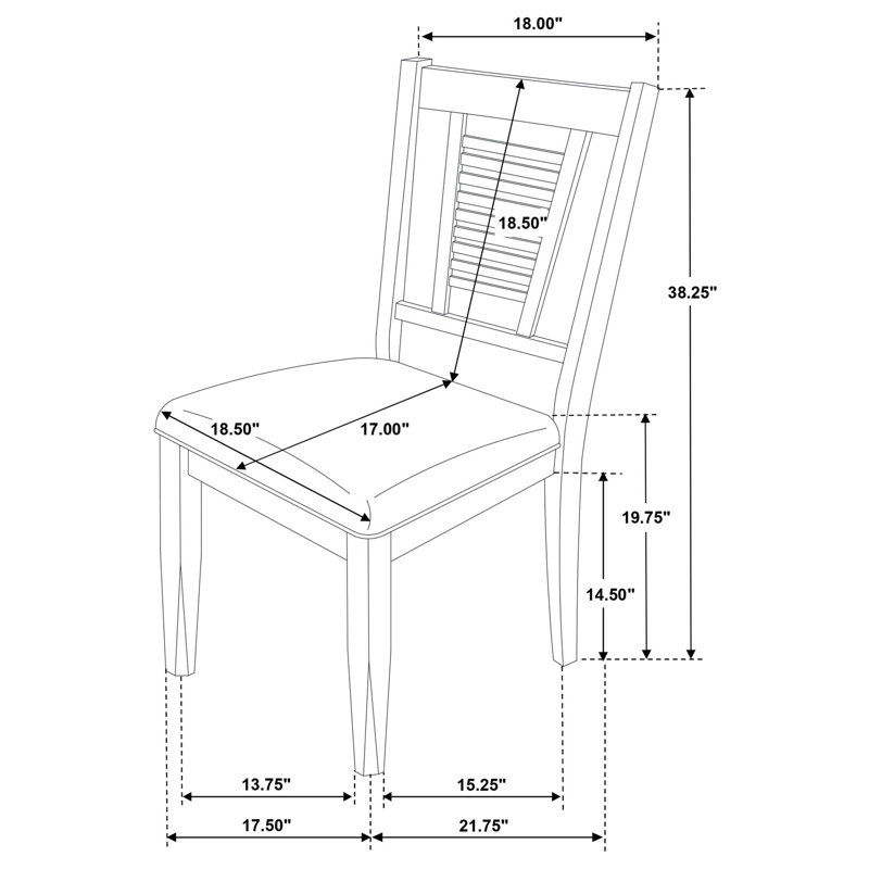 Ensemble de 2 chaises de salle à manger Pratto
