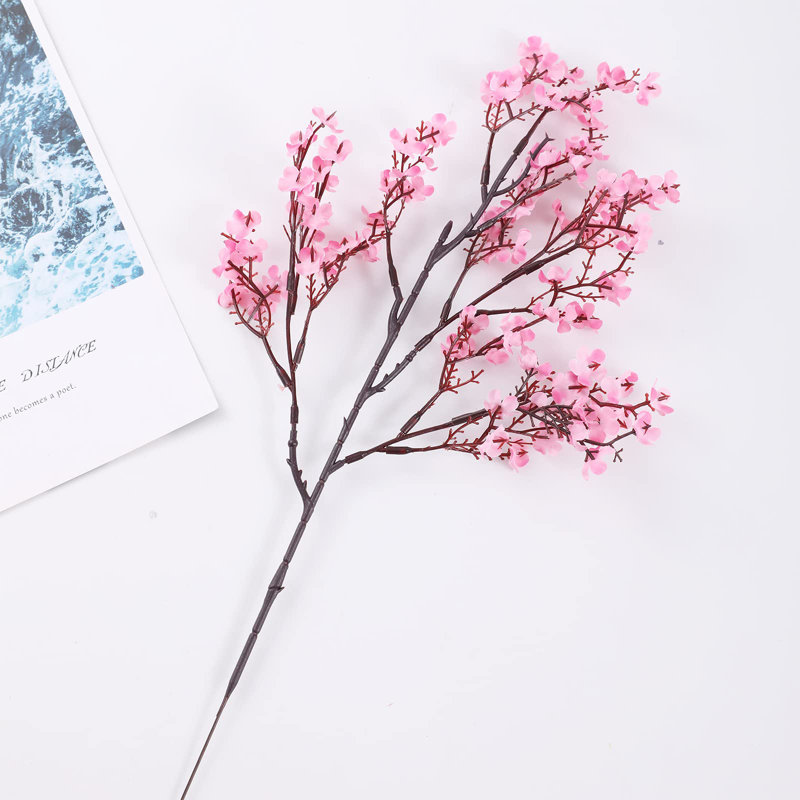 10 pièces de fleurs de printemps artificielles pour bébé Fleurs de soie artificielles roses pour la décoration de mariage Arrangement floral de la Saint-Valentin