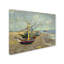 « fishing bateaus on the beach » par vincent van gogh, reproduction sur toile tendue-929365390