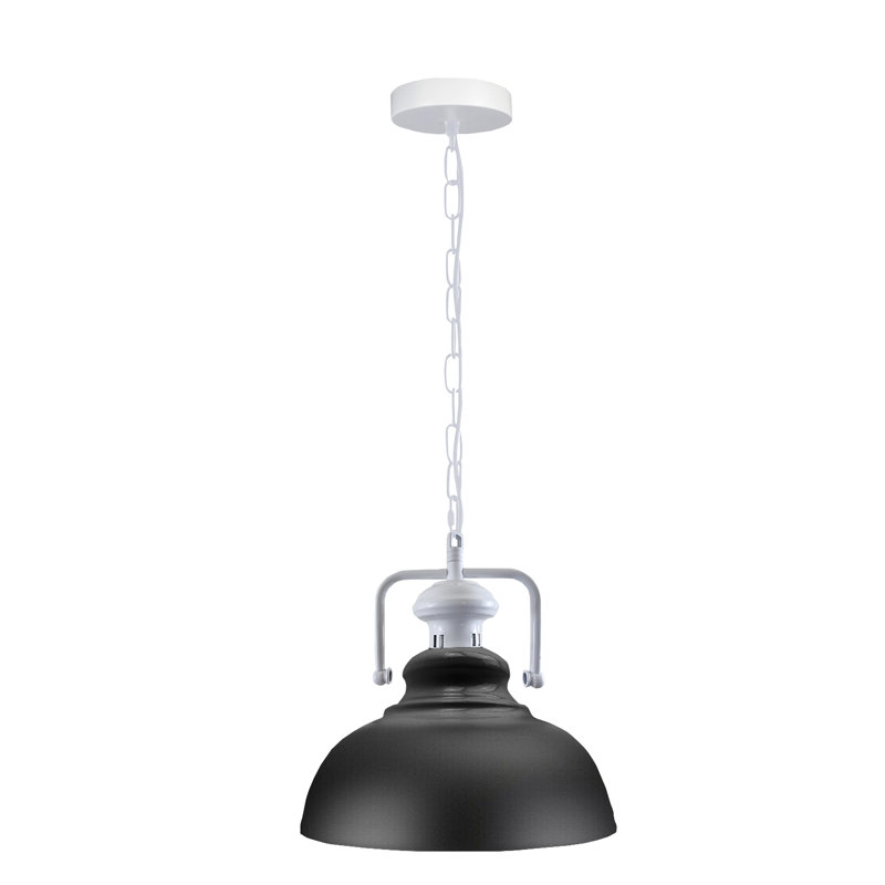 Lockett 1 - Light Satin Nickel Pendant, Black
