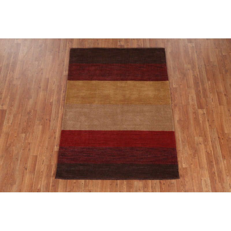 Tapis unique en laine noué à la main nouvel âge 4 pi 0 po x 5 pi 9 po Lemonte