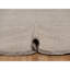 Tapis brun castor 8 pi x 8 pi, motif moderne panaché noué à la main, laine naturelle non tissée, tissage plat empilé, ton sur ton, texturé, rond, tapis oriental