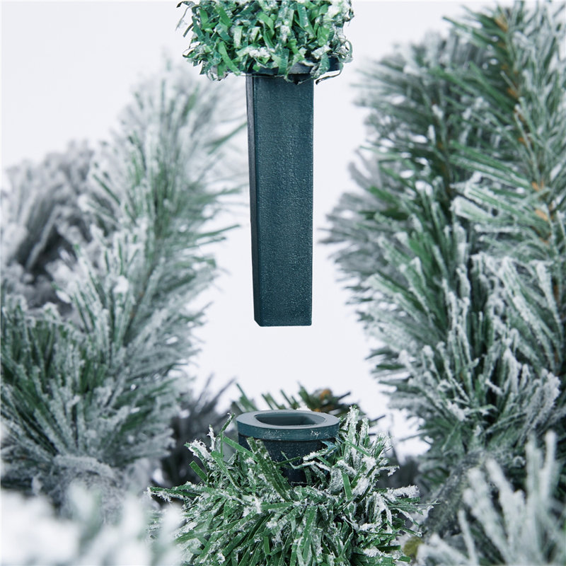 Arbre de Noël artificiel floqué, 9 pi