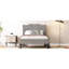 Structure de lit plateforme tapissier, gris simple, support robuste, barres de sourdine, supporte jusqu'à 800 livres, assemblage rapide pour la fabrication de matelas à ressorts,