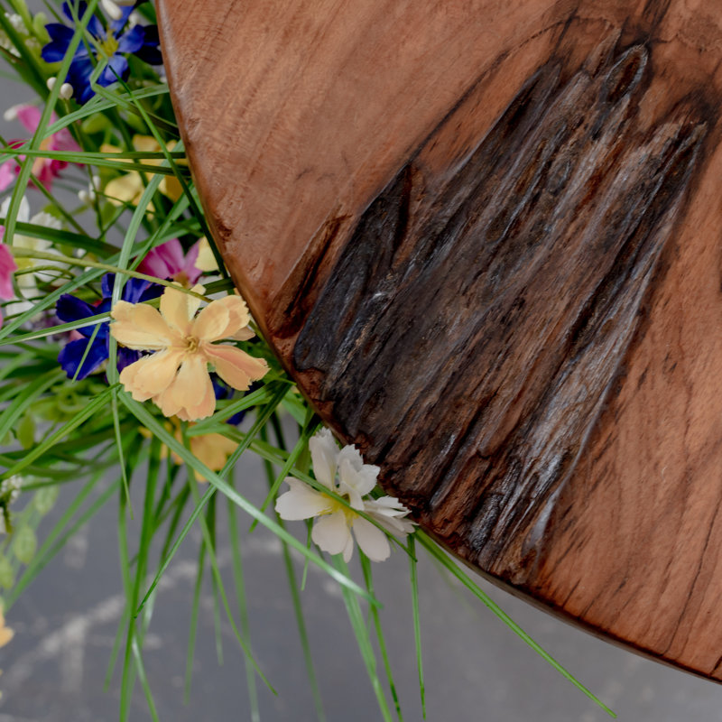 Burruss Solid Wood Tree Stump End Table