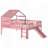 House Loft Bed with Slide, Playhouse Design with Star Moon-shaped Cutouts and LED Lights, No Box Spring Needed-538743489-538743519