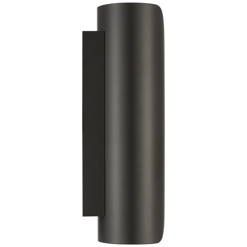 Anne-Marie Barton Armise 18" Sconce with Alabaster, Matte Carbon, 18" H x 5.25" W x 6.25" D
