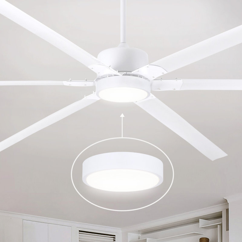 9.16'' LED Bowl Ceiling Fan Light Kit, White