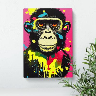Paint Splash Monkey No.2 - Wall Art