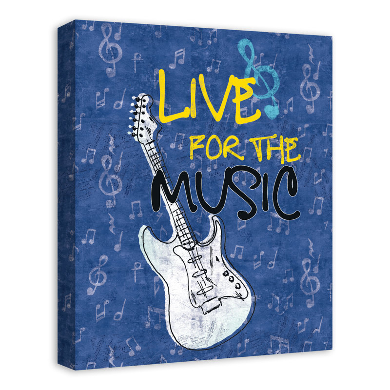 Art sur toile Live for Music, H 20 po x l 16 po x P 1,25 po