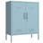 Multipurpose Metal Storage Cabinet with 2 Adjustable Shelves, Heavy Duty & Lockable Storage Organizer Made of Thickened Steel, Easy to Assemble for Home, Living Room-110904335