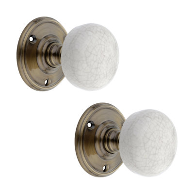 Crackled Porcelain Mortice Door Knob