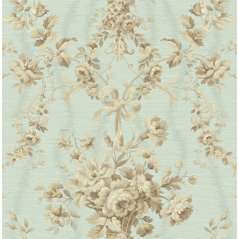 Rouleau de papier peint L 33 pi x l 20,5 po, Écume de mer métallique / taupe