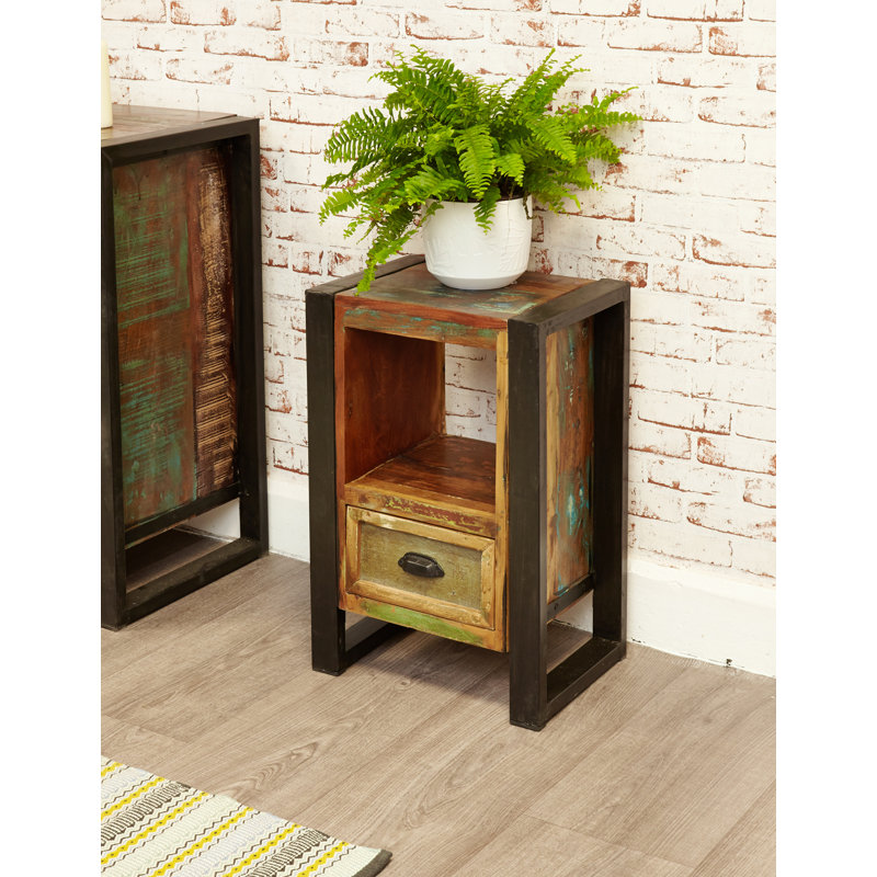 Samant Solid Wood Sled End Table