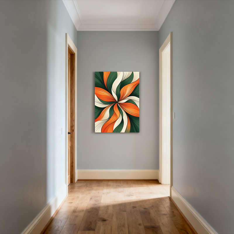 Ensemble de 1 tableau sur toile à motif floral abstrait, H 30 po x l 20 po