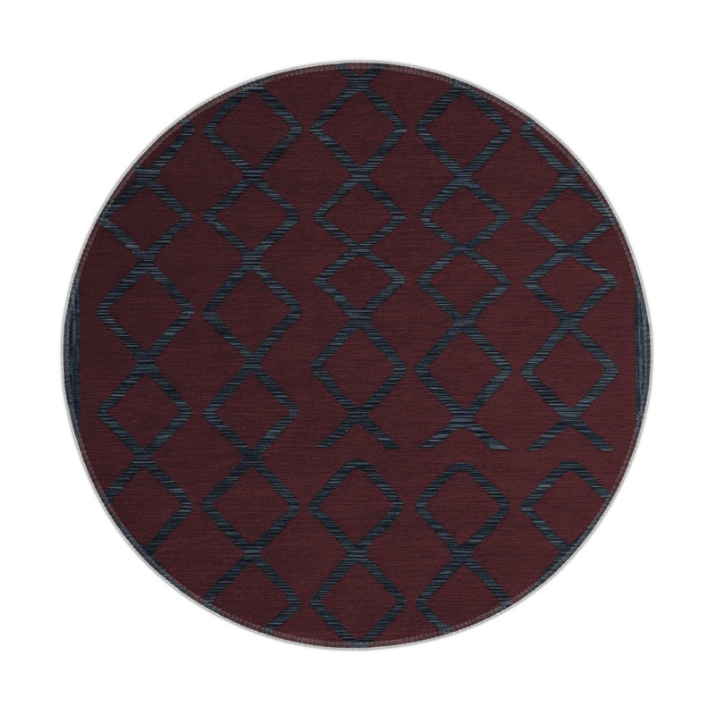 Trellis Brown Indoor and Outdoor Area Rug, Rectangle 5' x 7'