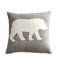 Hand Felted Wool Pillow - Bear Silhouette - 20"-1576578168-1536586891